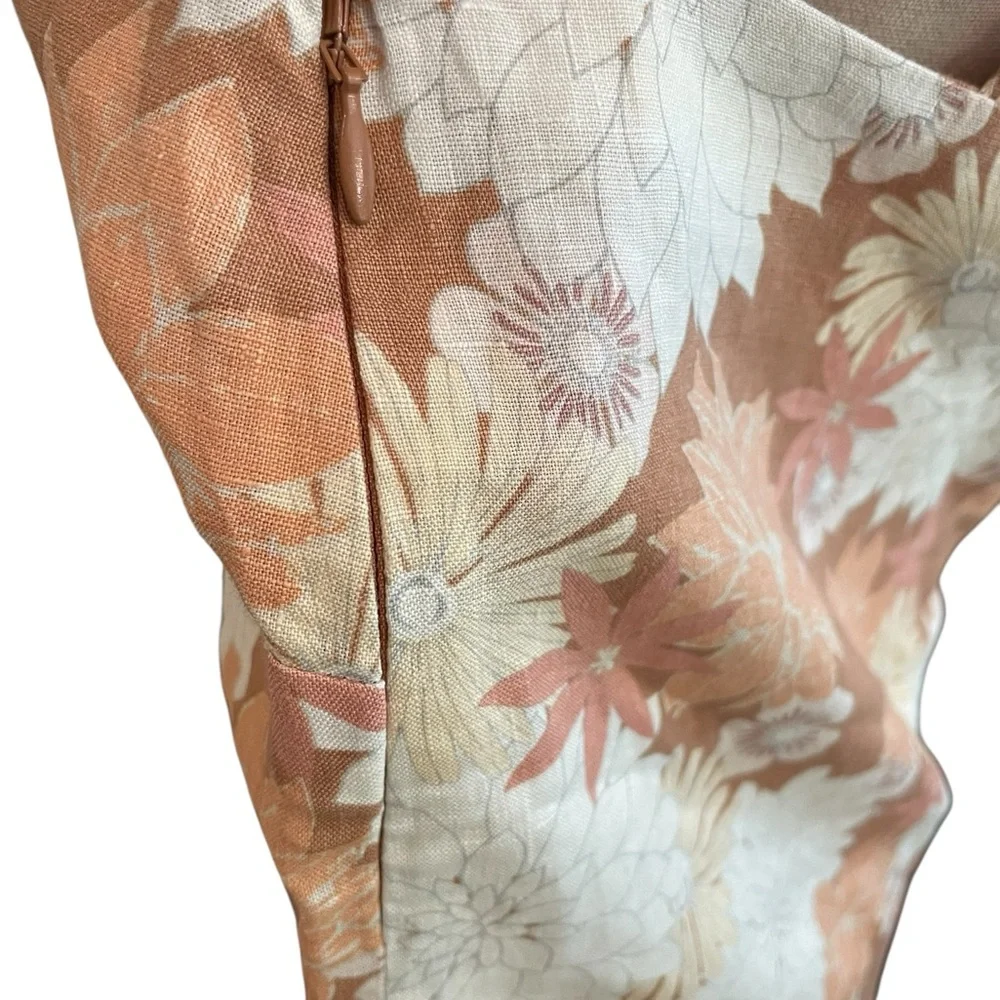 Faherty Summer Sands Linen Tank in WARM JICARO ISLAND
